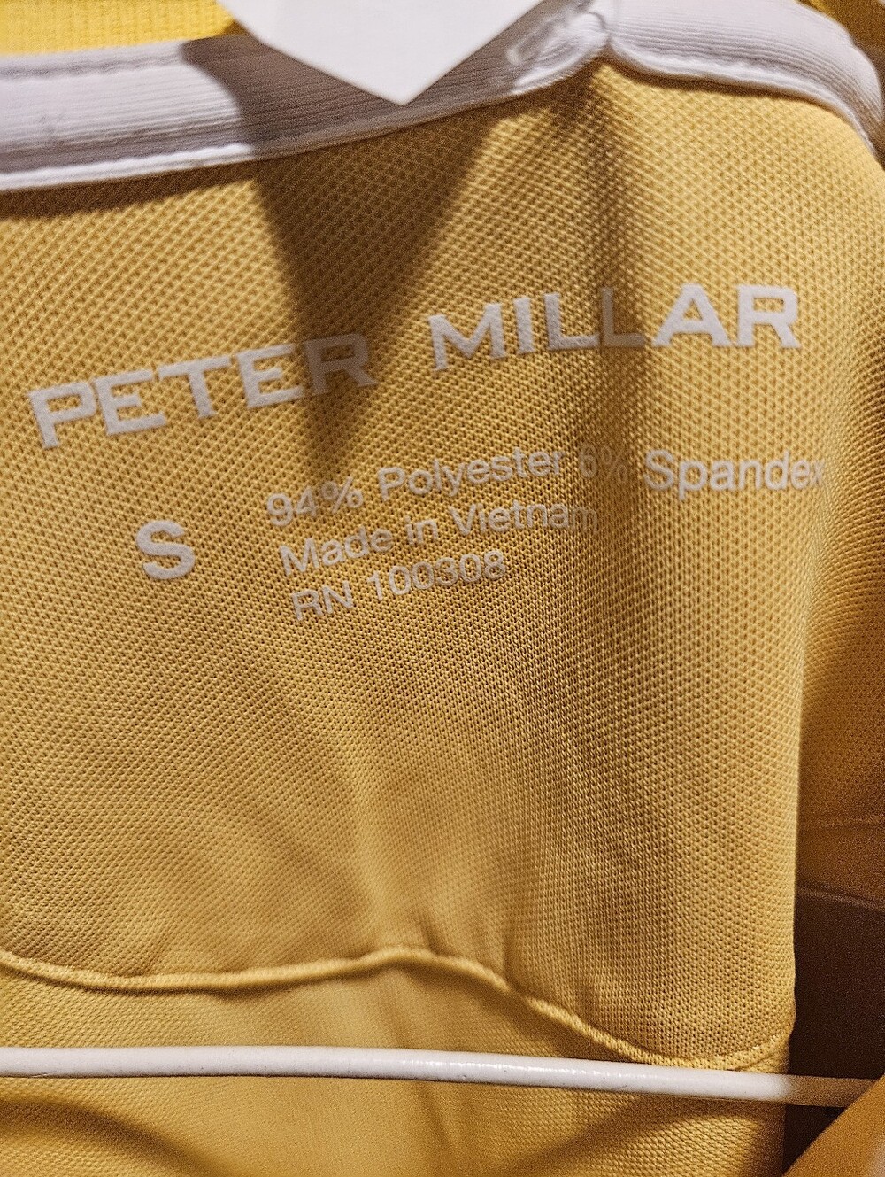 Sleeveless Polo Tank Peter Millar Women's Lemon Drop /White Canter Top in Yellow - Picture 5 of 6